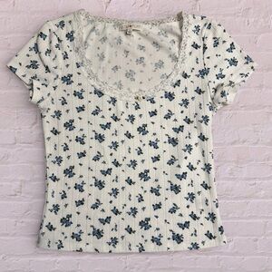 Floral Short Sleeve Top